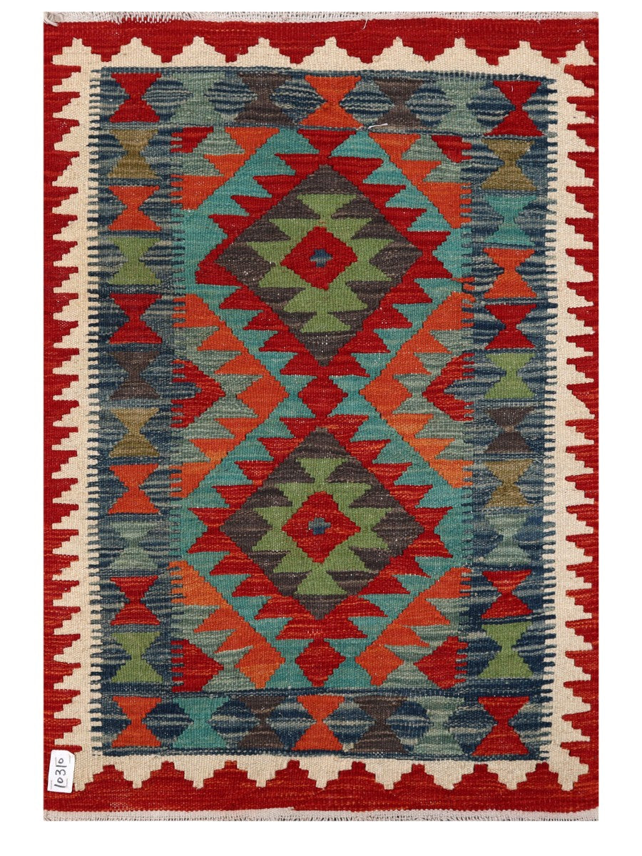 Maimana Afghanistan Kilim Rug - 118 x 81 cm - Handmade