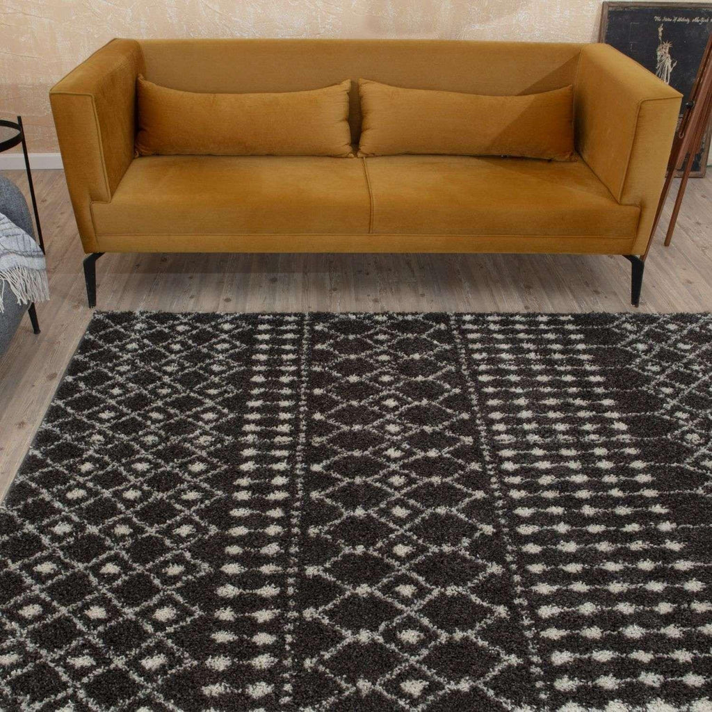 1040MoroccanDarkGreyShaggyRug-10 - Bobobiy