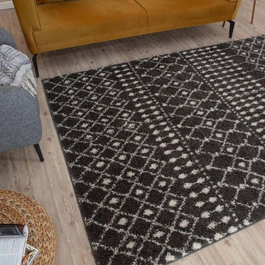 1040MoroccanDarkGreyShaggyRug-12 - Bobobiy