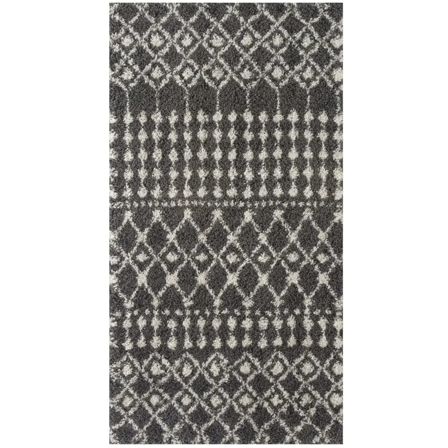 1040MoroccanDarkGreyShaggyRug-2 - Bobobiy