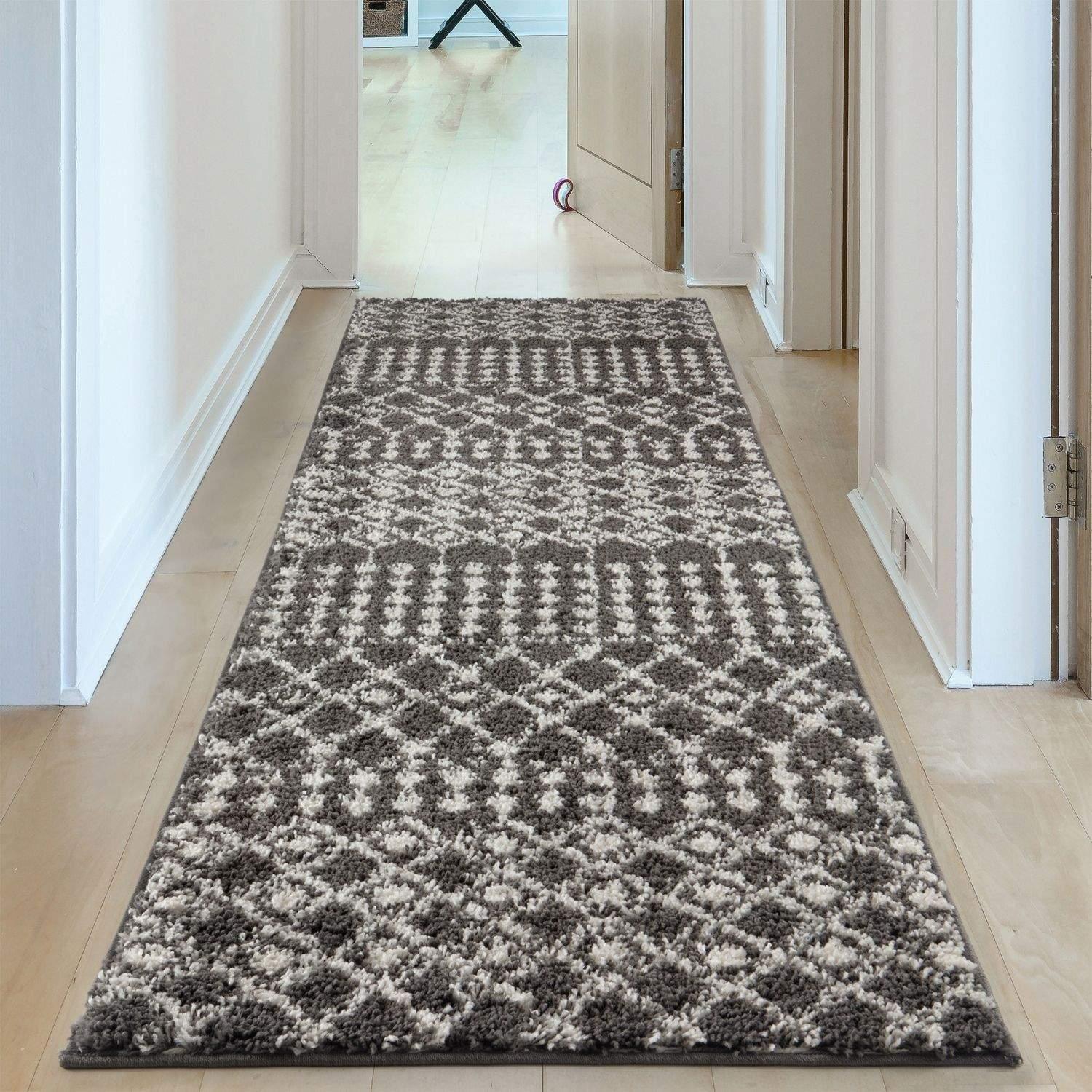 1040MoroccanDarkGreyShaggyRug-22 - Bobobiy