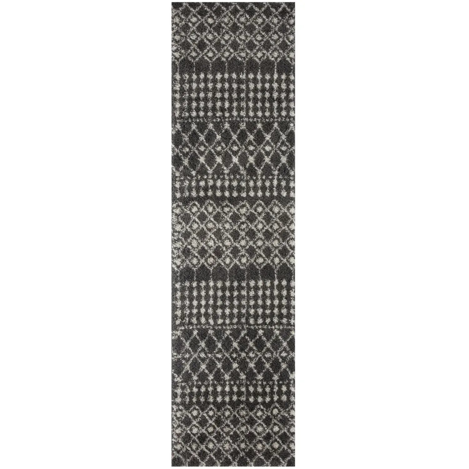1040MoroccanDarkGreyShaggyRug-4 - Bobobiy