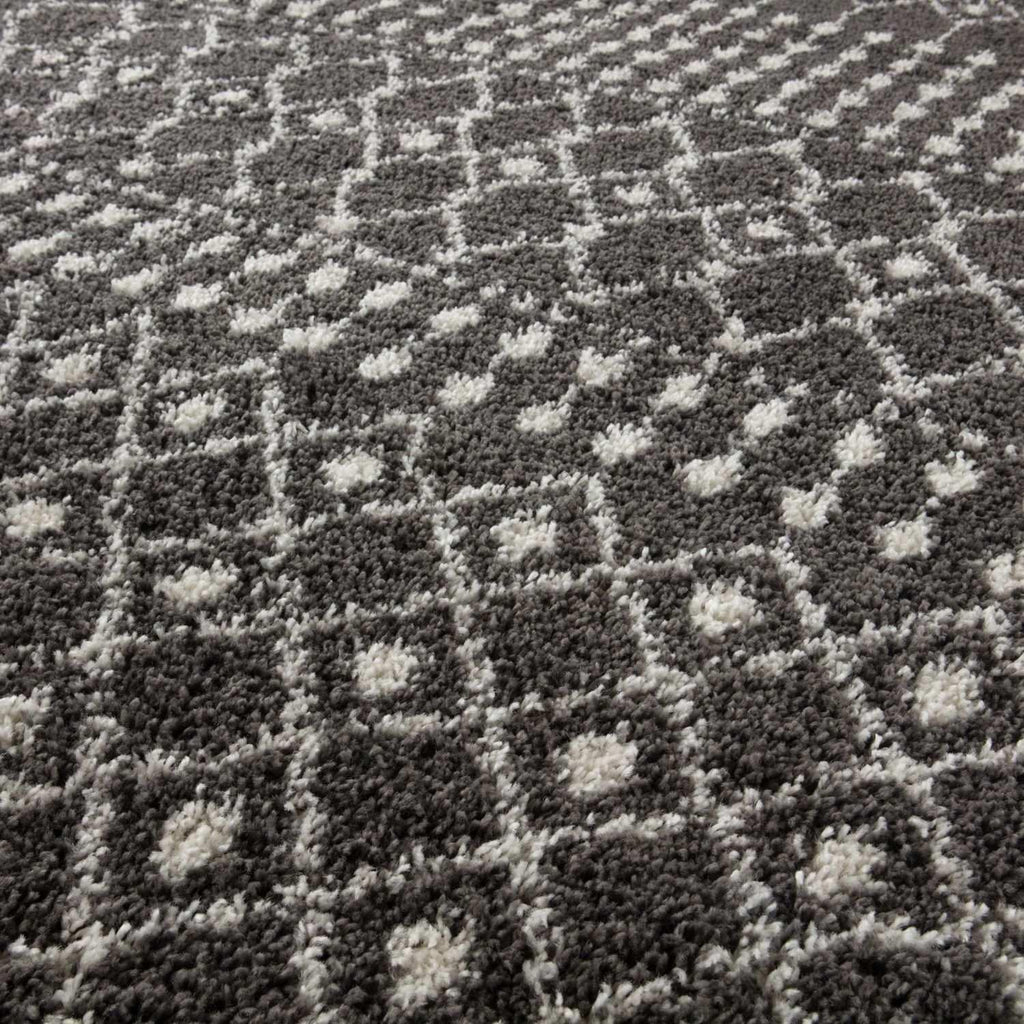 1040MoroccanDarkGreyShaggyRug-5 - Bobobiy
