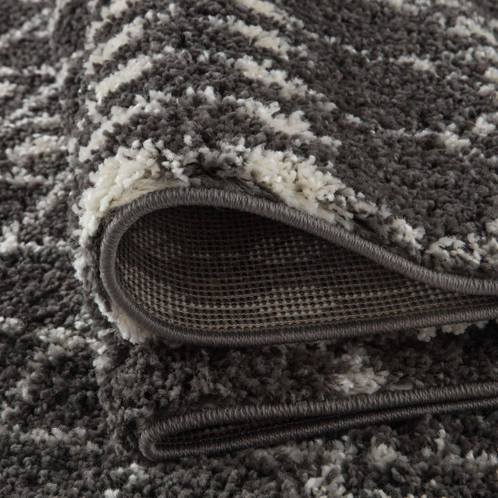 1040MoroccanDarkGreyShaggyRug-6 - Bobobiy