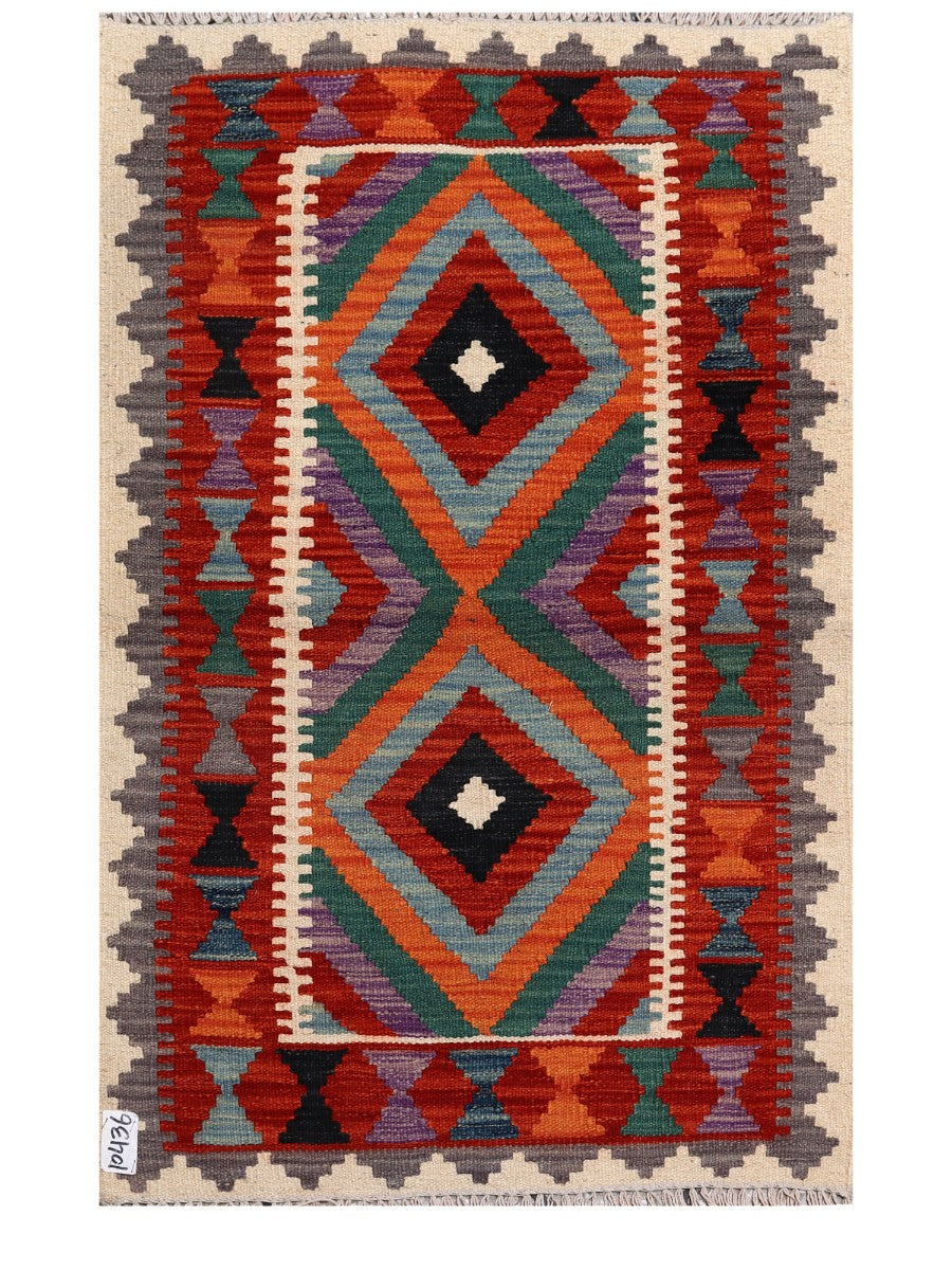 Maimana Afghanistan Kilim Rug - 120 x 79 cm - Handmade