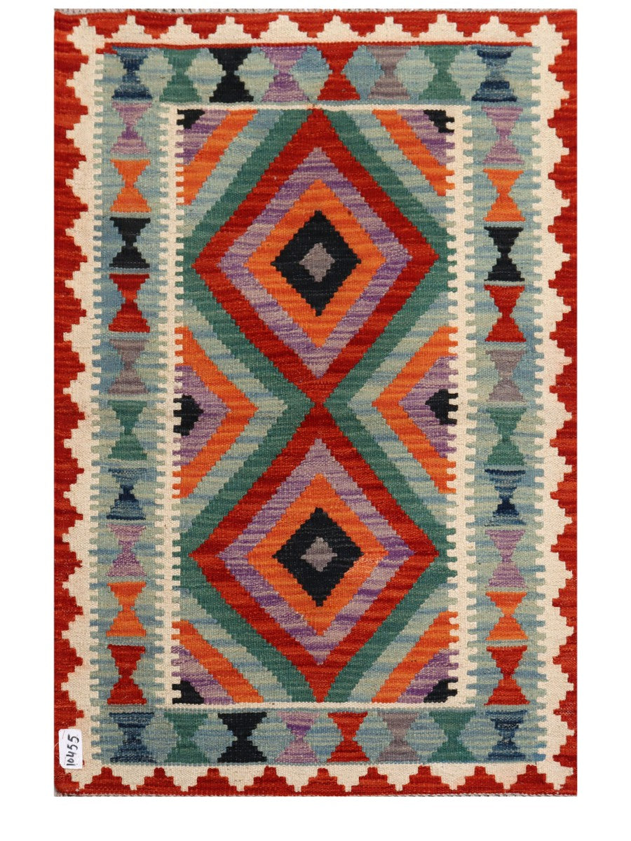 Maimana Afghanistan Kilim Rug - 121 x 83 cm - Handmade
