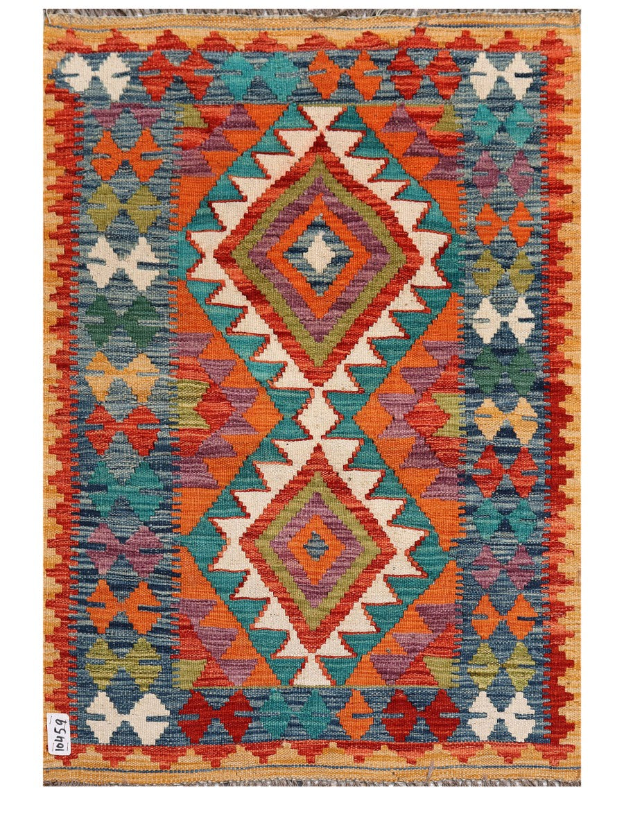 Maimana Afghanistan Kilim Rug - 116 x 83 cm - Handmade