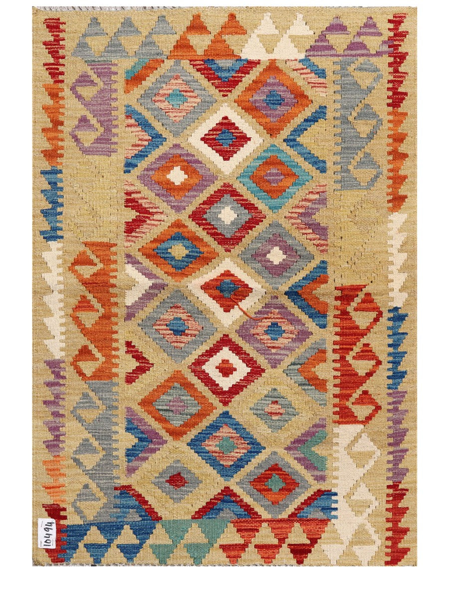 Maimana Afghanistan Kilim Rug - 118 x 77 cm - Handmade