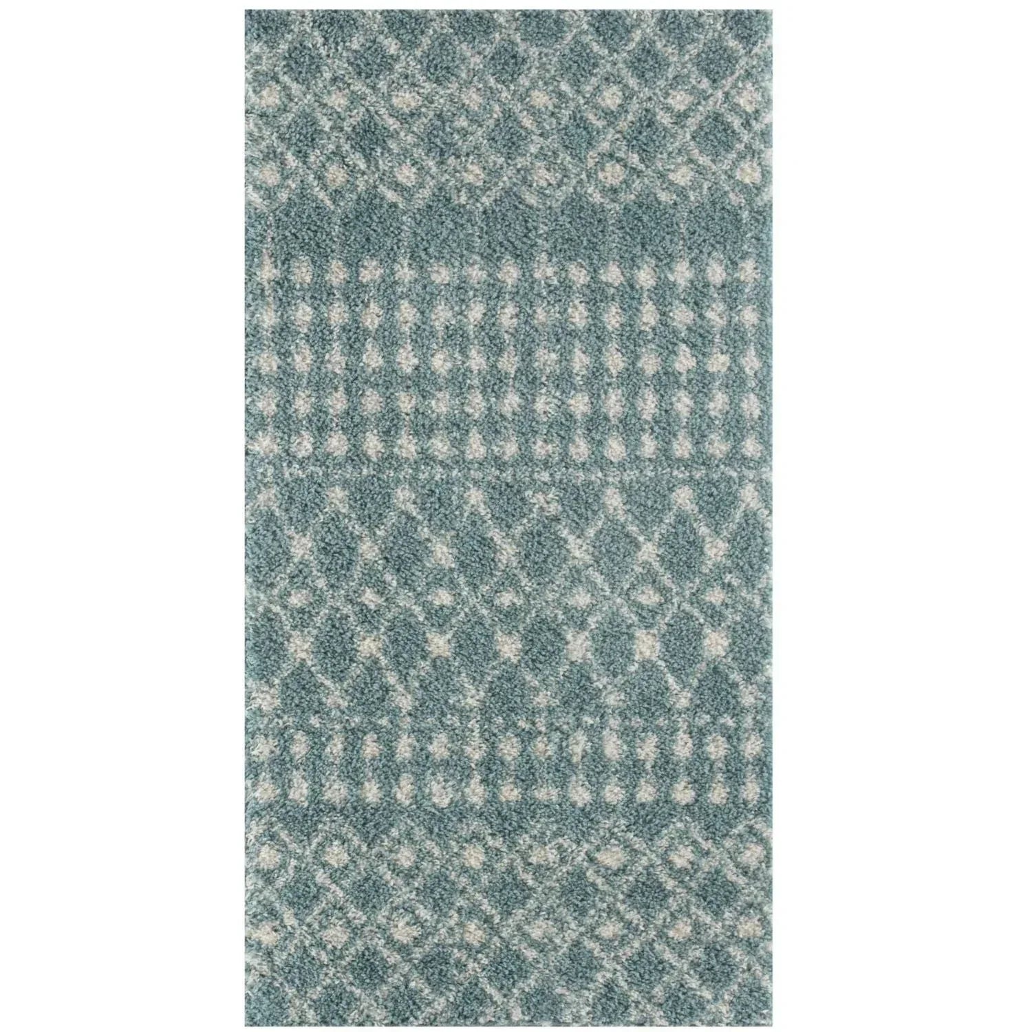 1050MoroccanDuckEggBlueShaggyRug-4 - Bobobiy