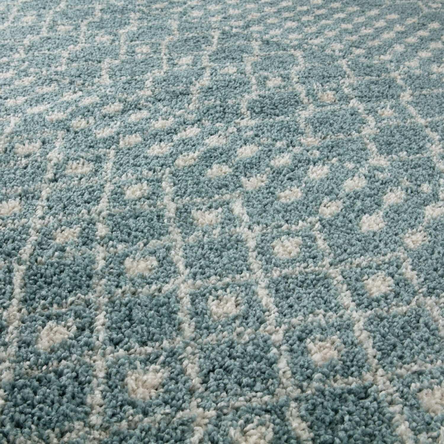 1050MoroccanDuckEggBlueShaggyRug-5 - Bobobiy