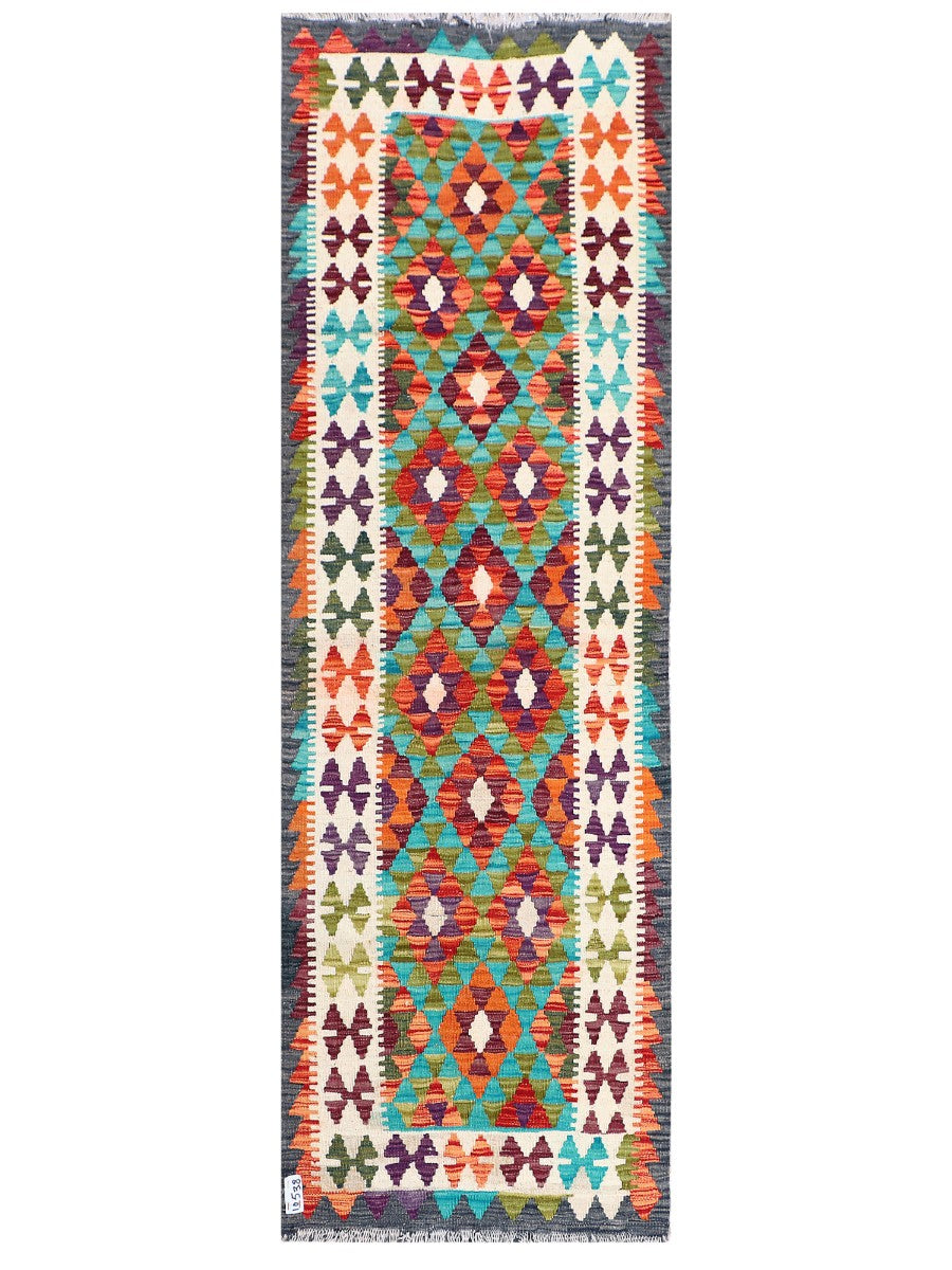 Maimana Afghanistan Kilim Rug - 198 x81 cm - Handmade
