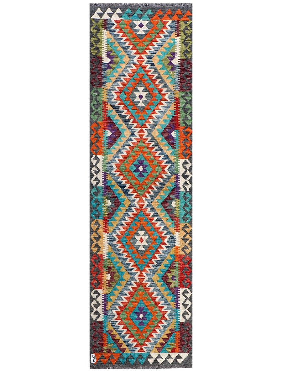 Maimana Afghanistan Kilim Rug - 250 x 81 cm - Handmade