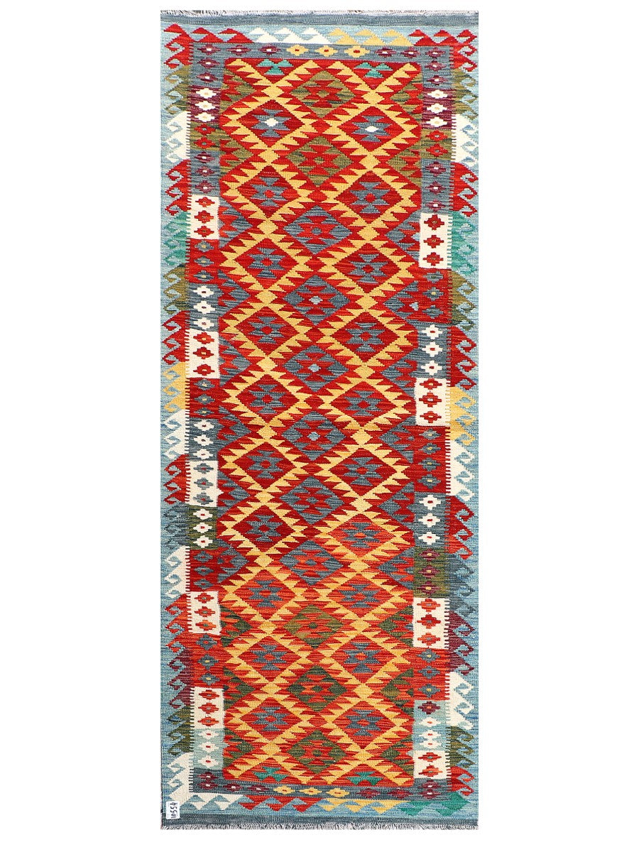 Maimana Afghanistan Kilim Runner - 277 x 82 cm - Handmade