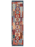 Maimana Afghanistan Kilim Runner - 298 x 78 cm - Handmade