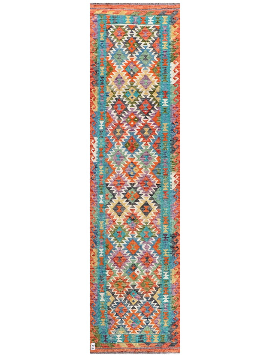 Maimana Afghanistan Kilim Runner - 291 x 76 cm - Handmade