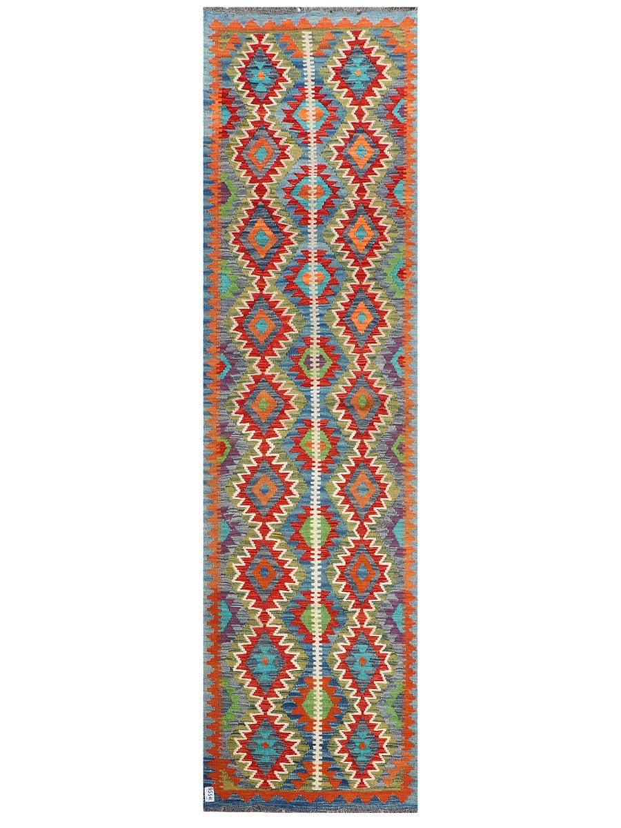 Maimana Afghanistan Kilim Runner - 309 x 84 cm - Handmade