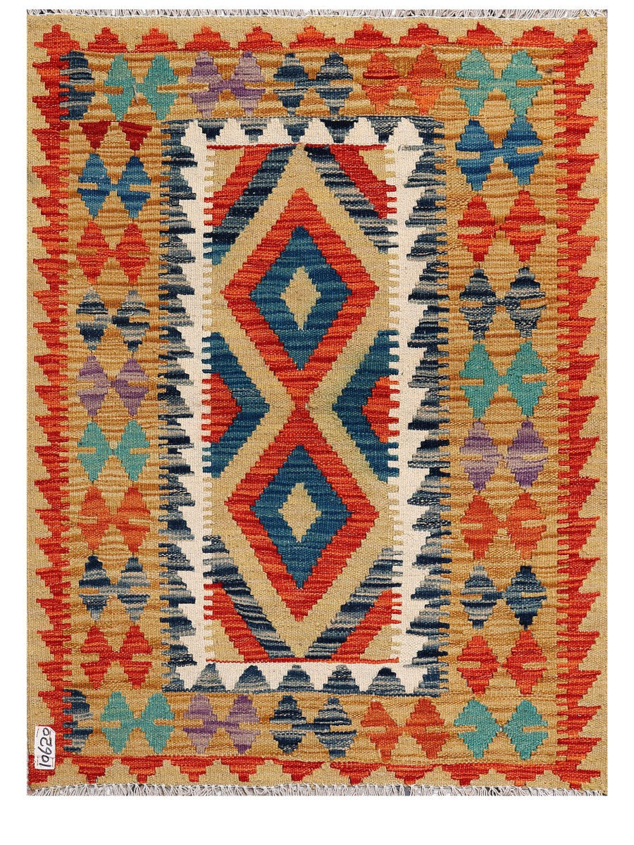 Maimana Afghanistan Kilim Rug - 112 x 93 cm - Handmade