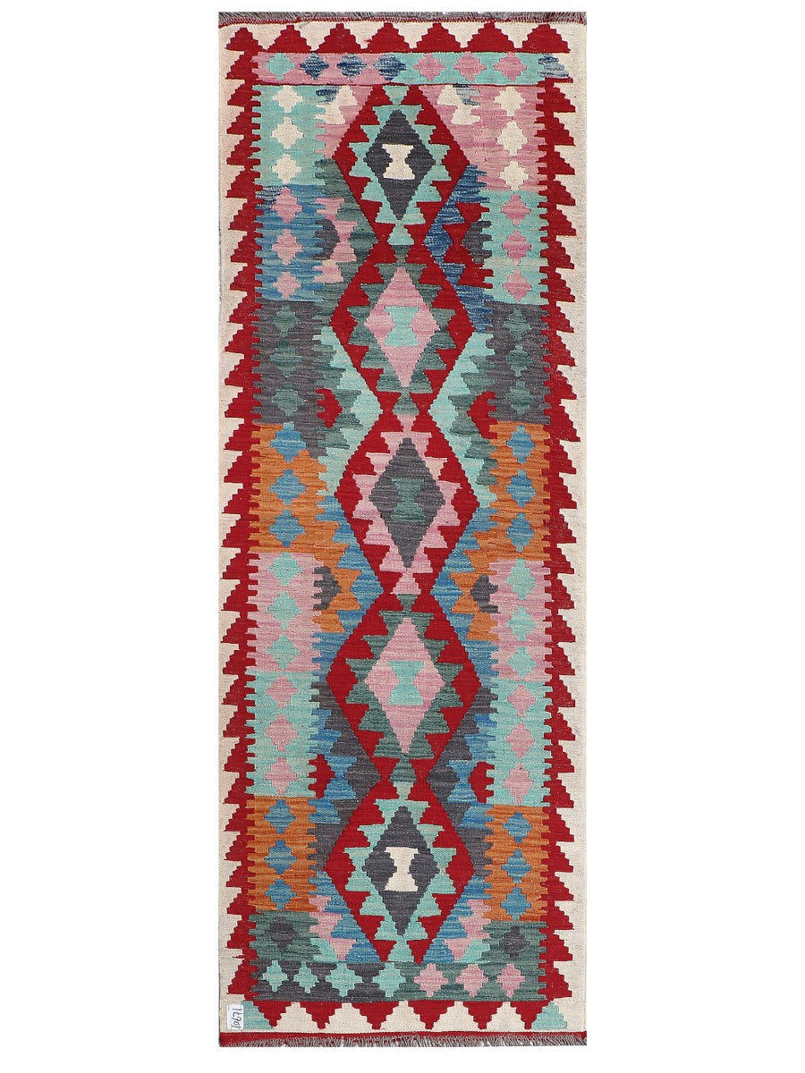 Maimana Afghanistan Kilim Rug - 251 x 78 cm - Handmade