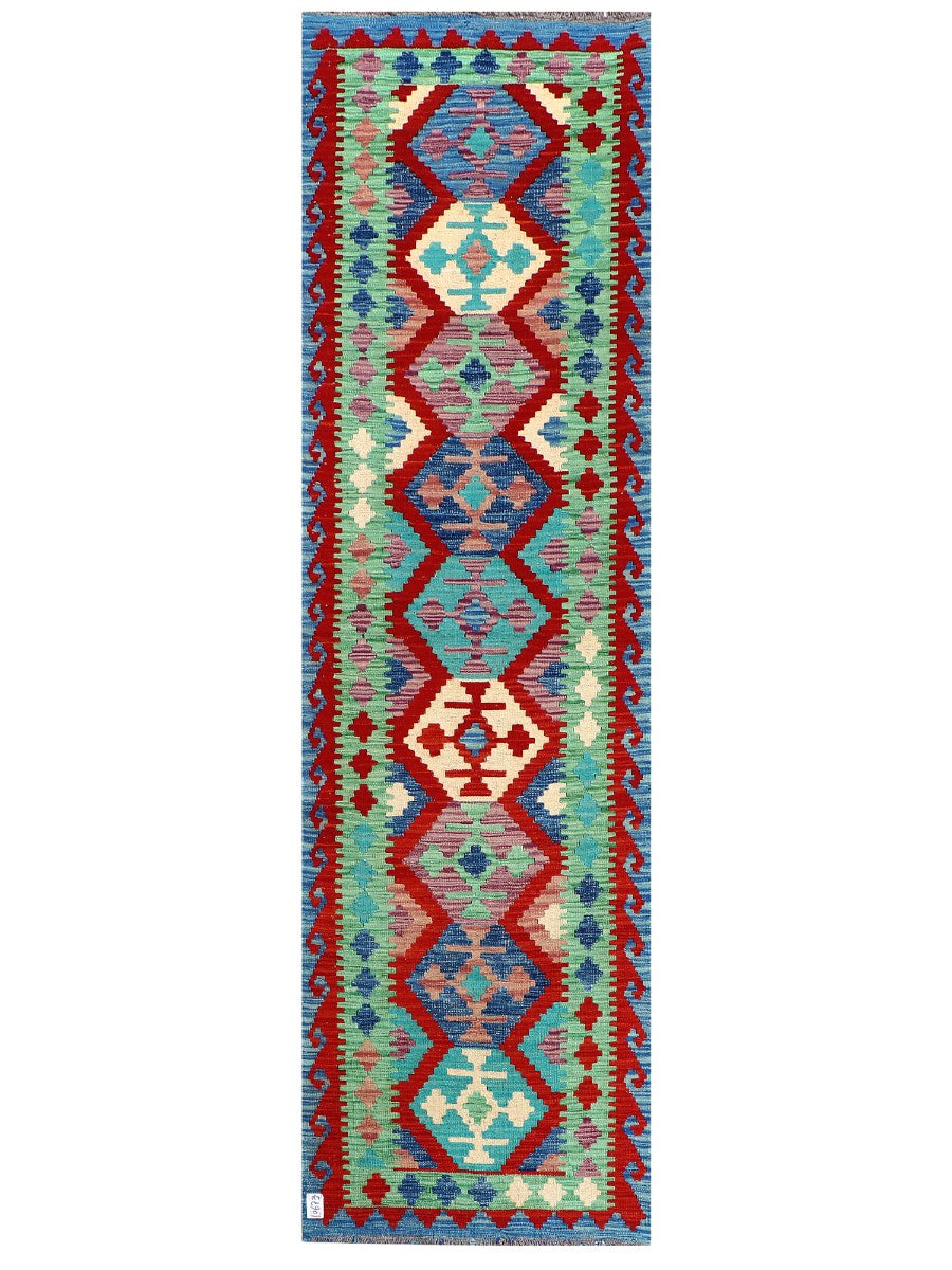 Maimana Afghanistan Kilim Runner - 288 x 83 cm - Handmade