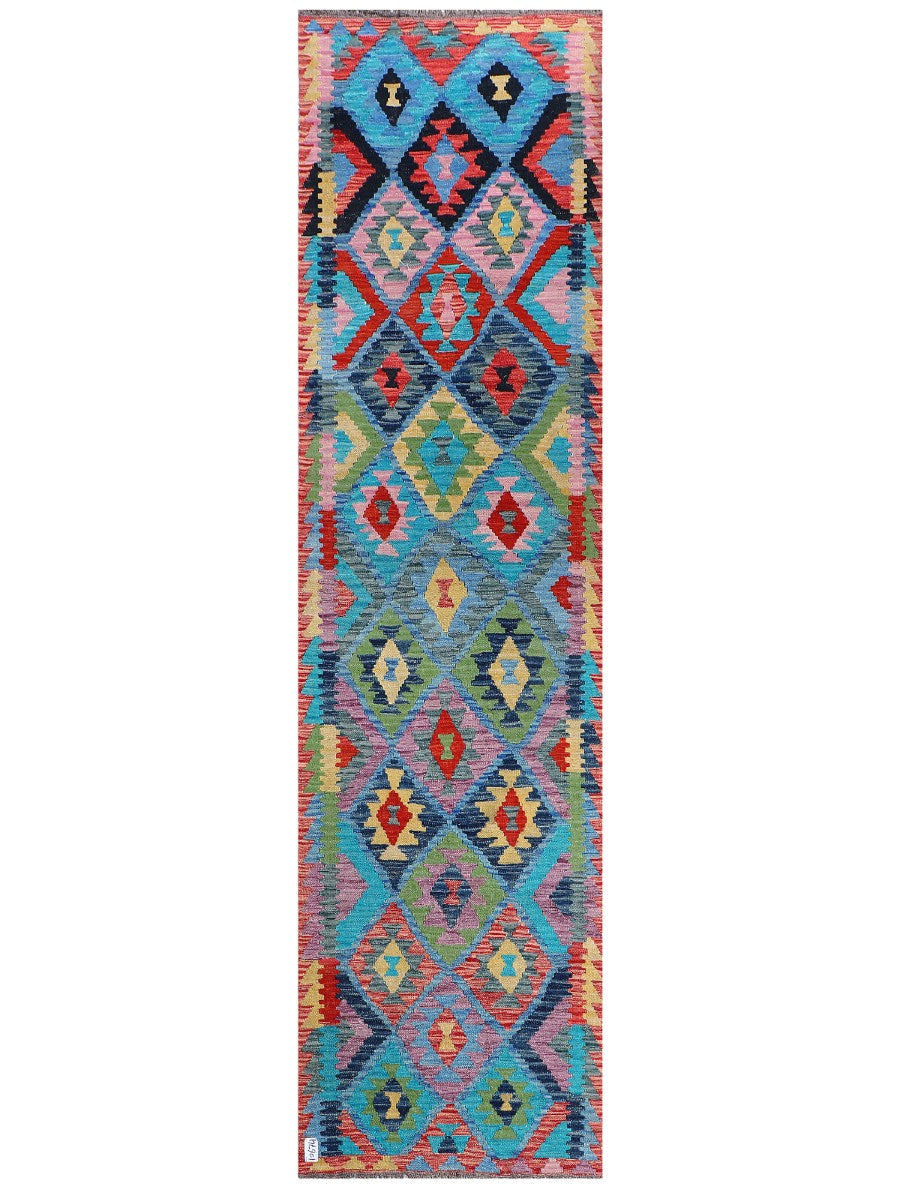 Maimana Afghanistan Kilim Runner - 302 x 80 cm - Handmade