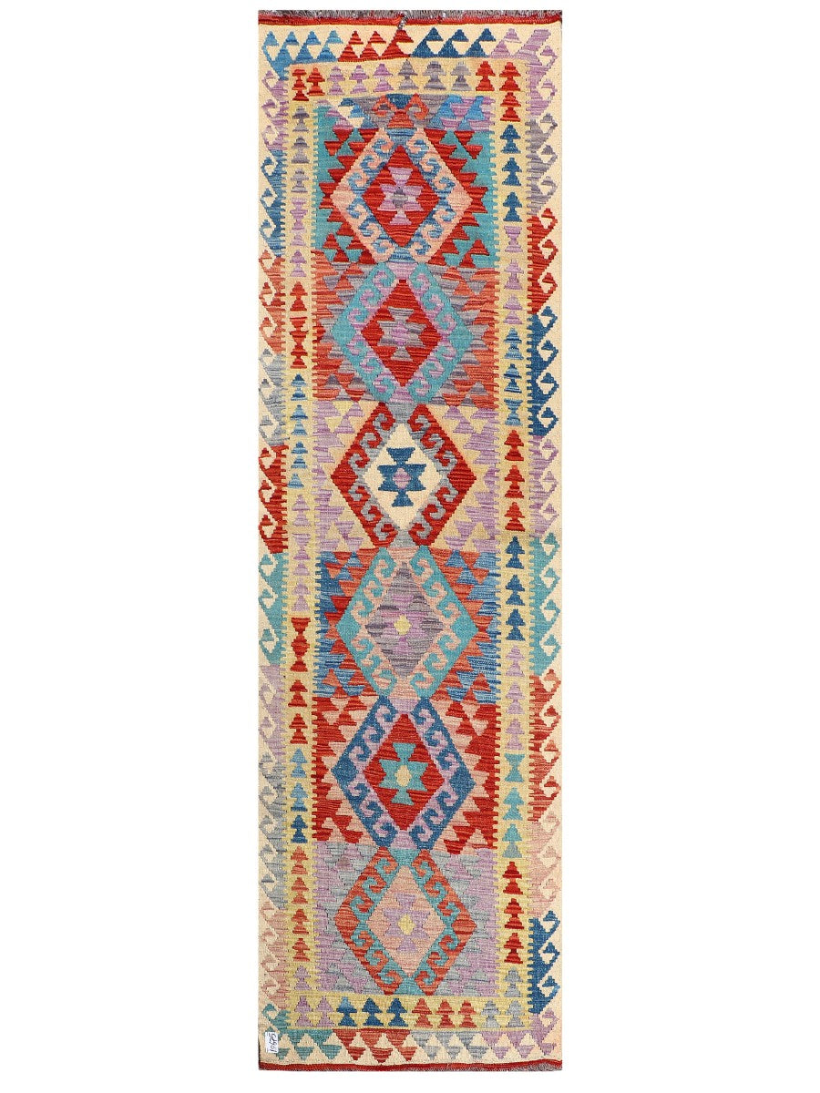Maimana Afghanistan Kilim Runner - 295 x 86 cm - Handmade