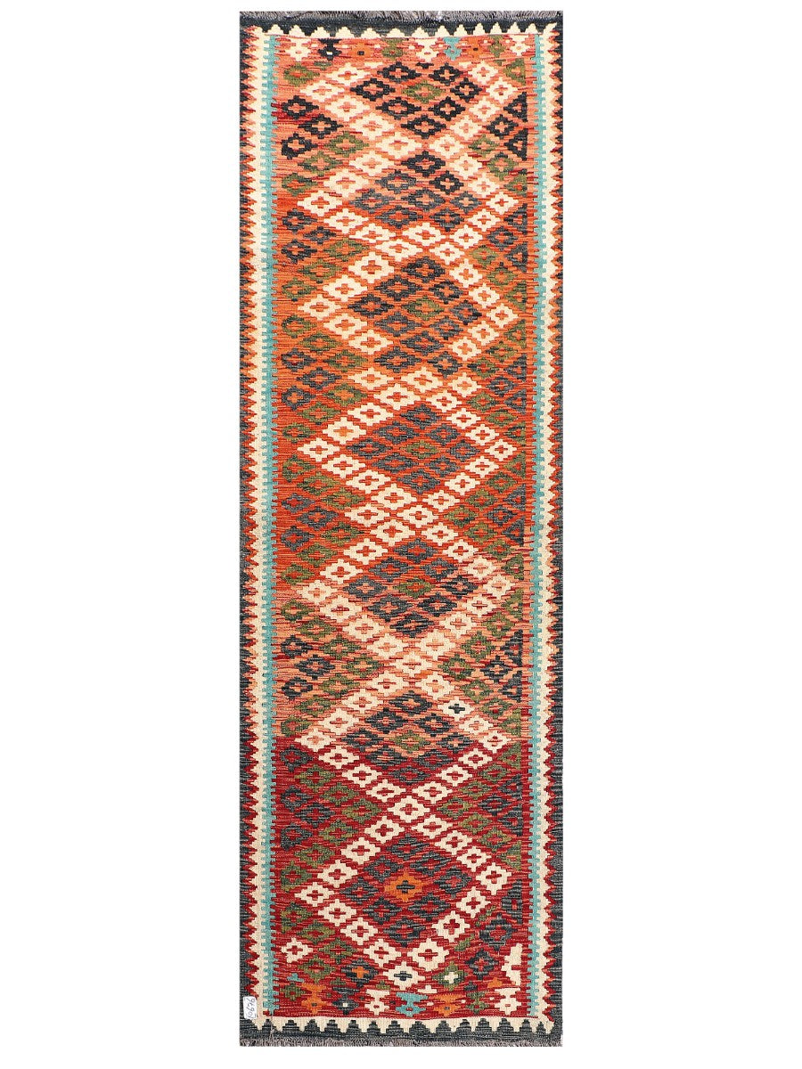 Maimana Afghanistan Kilim Runner - 296 x 94 cm - Handmade