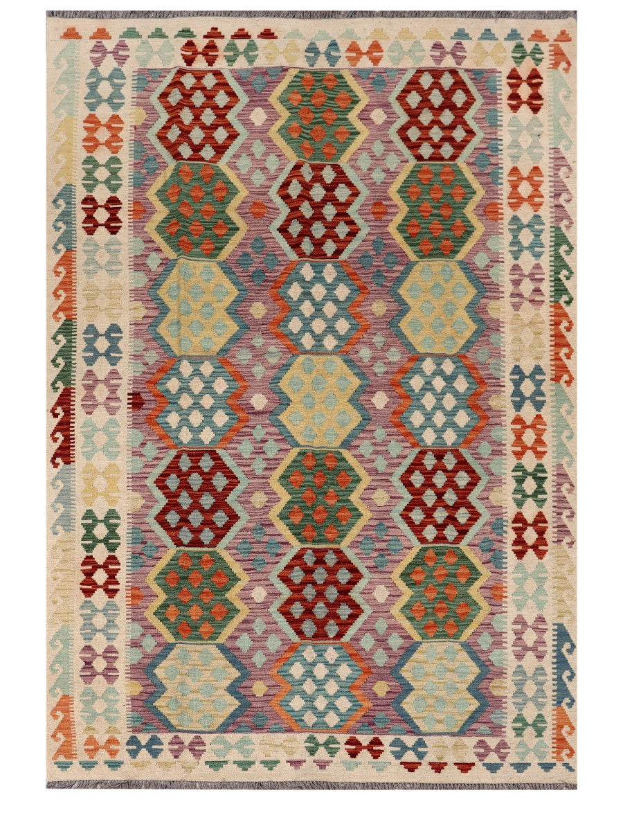Maimana Afghanistan Kilim Rug - 295 x201 cm - Handmade