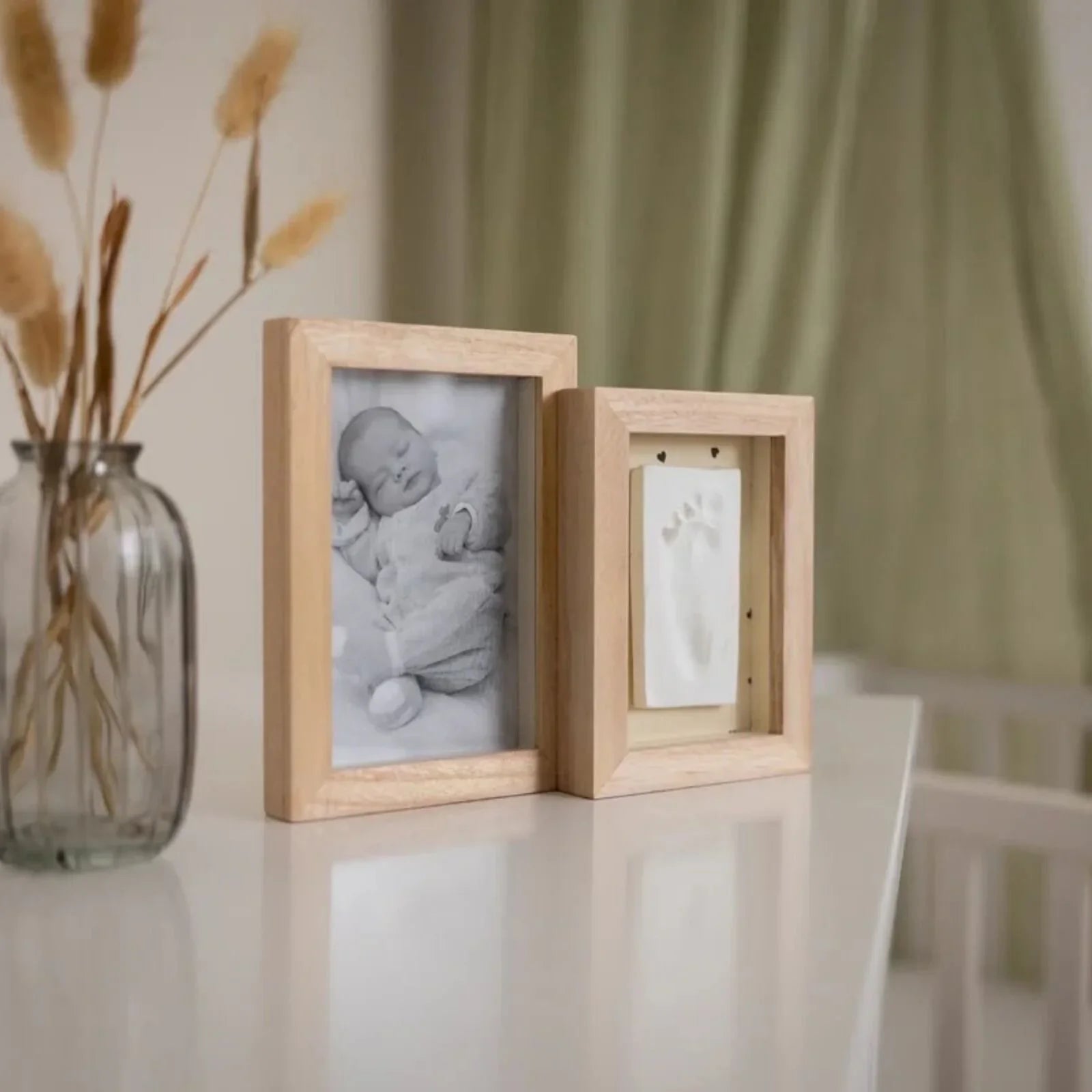 Petit Artichaut Duo Frame with Hand & Foot Imprints - Jolis Coeurs