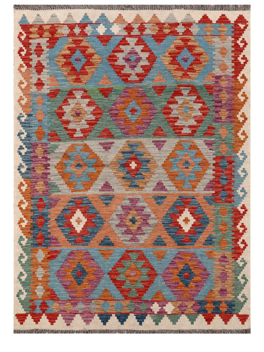 Maimana Afghanistan Kilim Rug - 208 x152 cm - Handmade