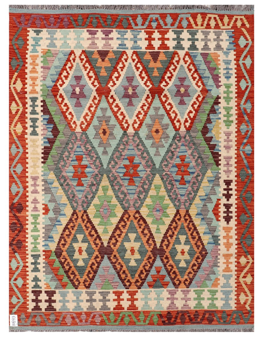 Maimana Afghanistan Kilim Rug - 198 x154 cm - Handmade