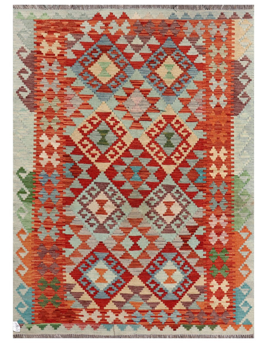 Maimana Afghanistan Kilim Rug - 207 x153 cm - Handmade