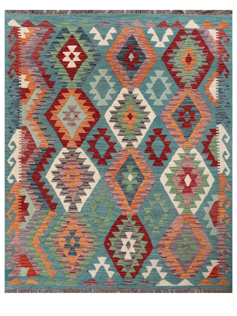 Maimana Afghanistan Kilim Rug - 200 x161 cm - Handmade