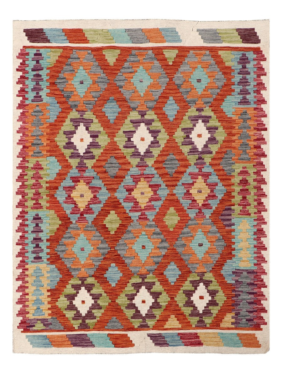 Maimana Afghanistan Kilim Rug - 199 x152 cm - Handmade