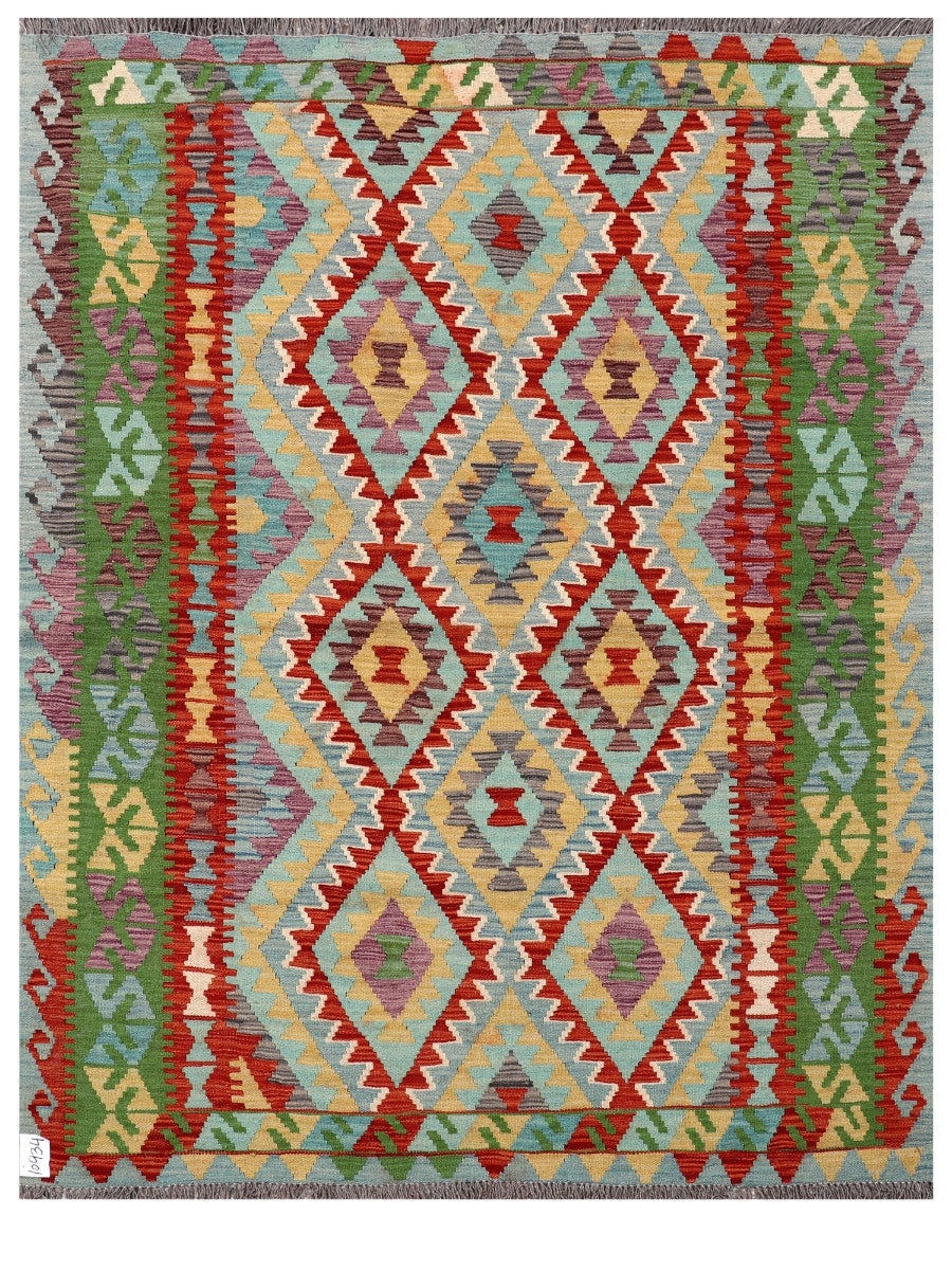 Maimana Afghanistan Kilim Rug - 194 x152 cm - Handmade