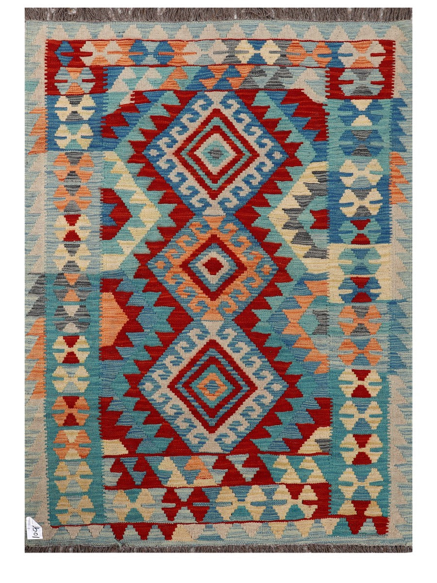 Maimana Afghanistan Kilim Rug - 170 x121 cm - Handmade