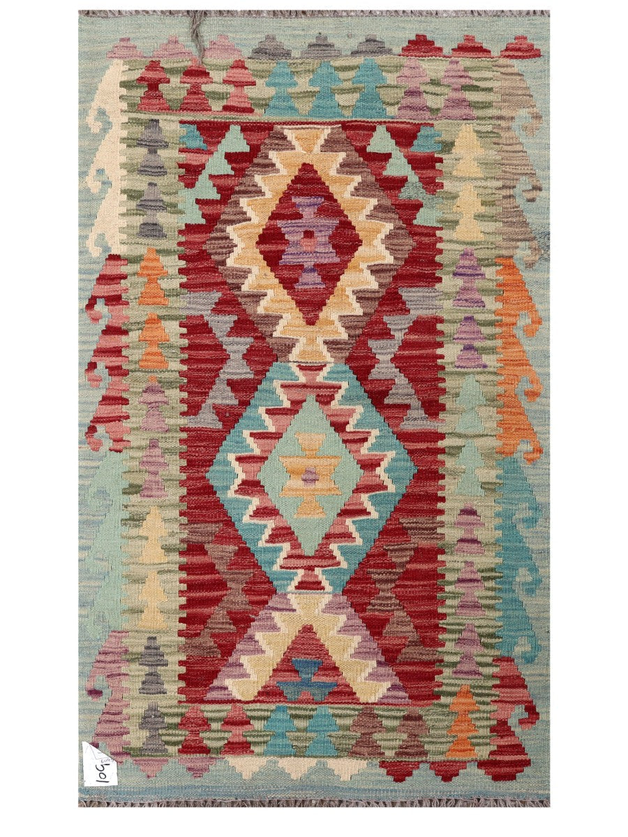 Maimana Afghanistan Kilim Rug - 125 x 74 cm - Handmade