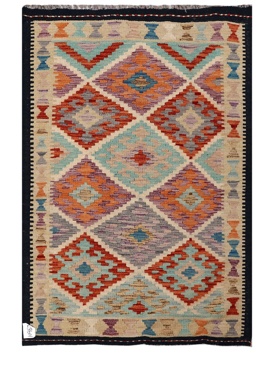 Maimana Afghanistan Kilim Rug - 146 x98 cm - Handmade