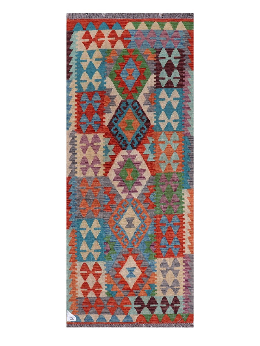 Maimana Afghanistan Kilim Rug - 198 x80 cm - Handmade