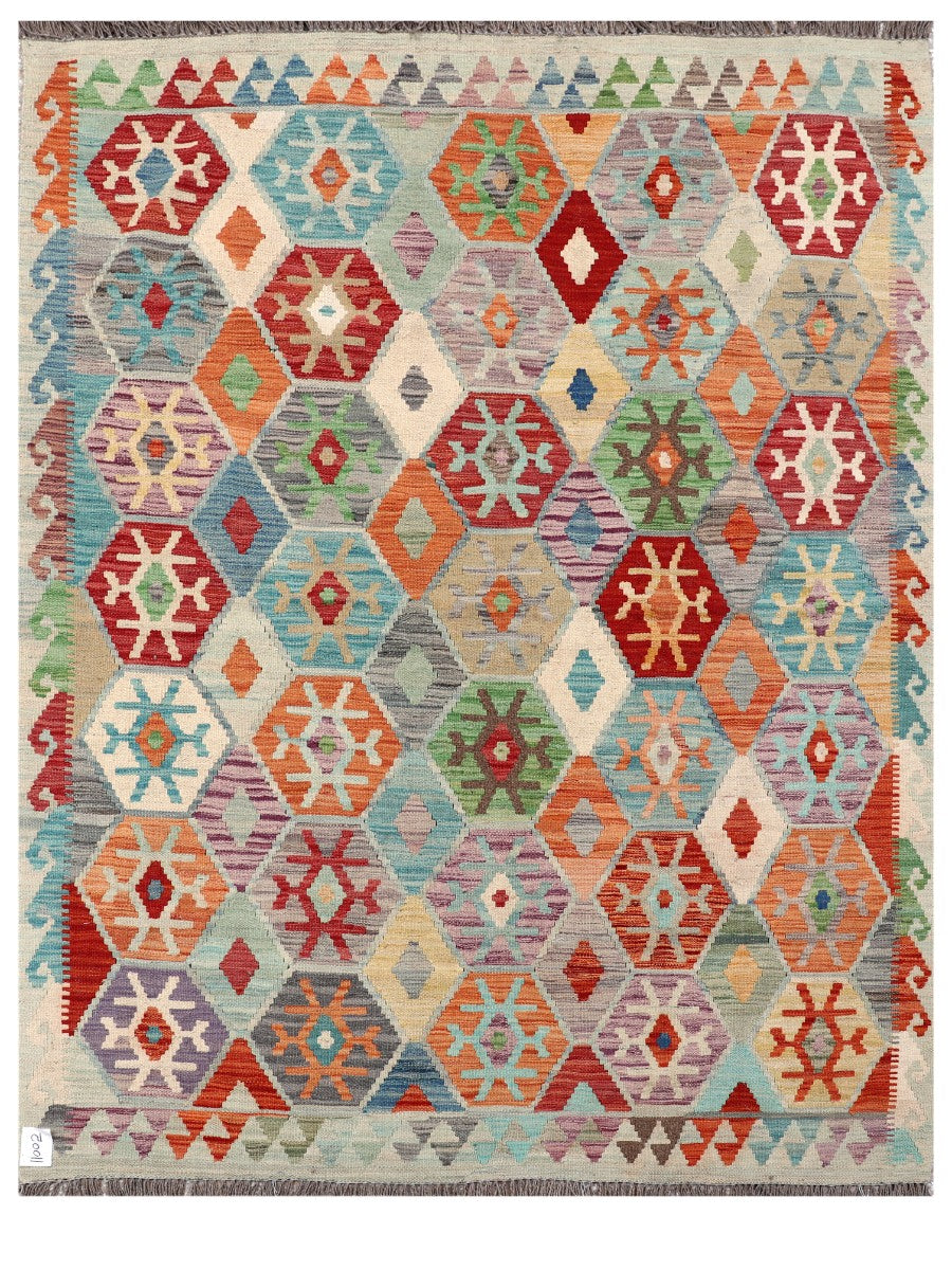 Maimana Afghanistan Kilim Rug - 208 x162 cm - Handmade