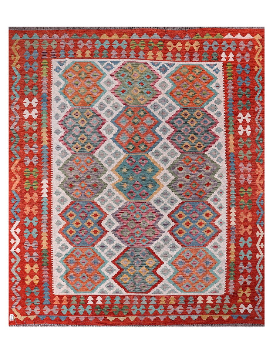 Maimana Afghanistan Kilim Rug - 292 x249 cm - Handmade