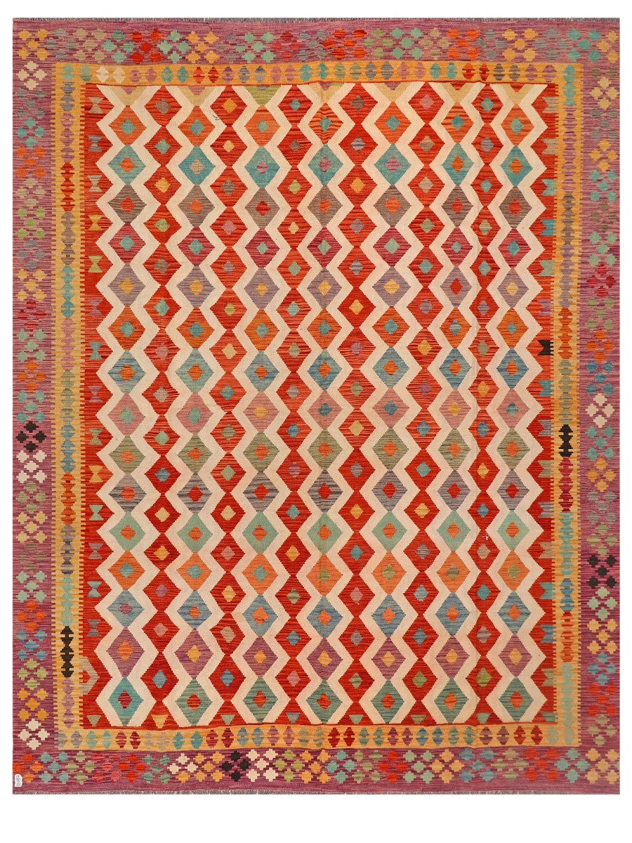 Maimana Afghanistan Kilim Rug - 391 x306 cm - Handmade