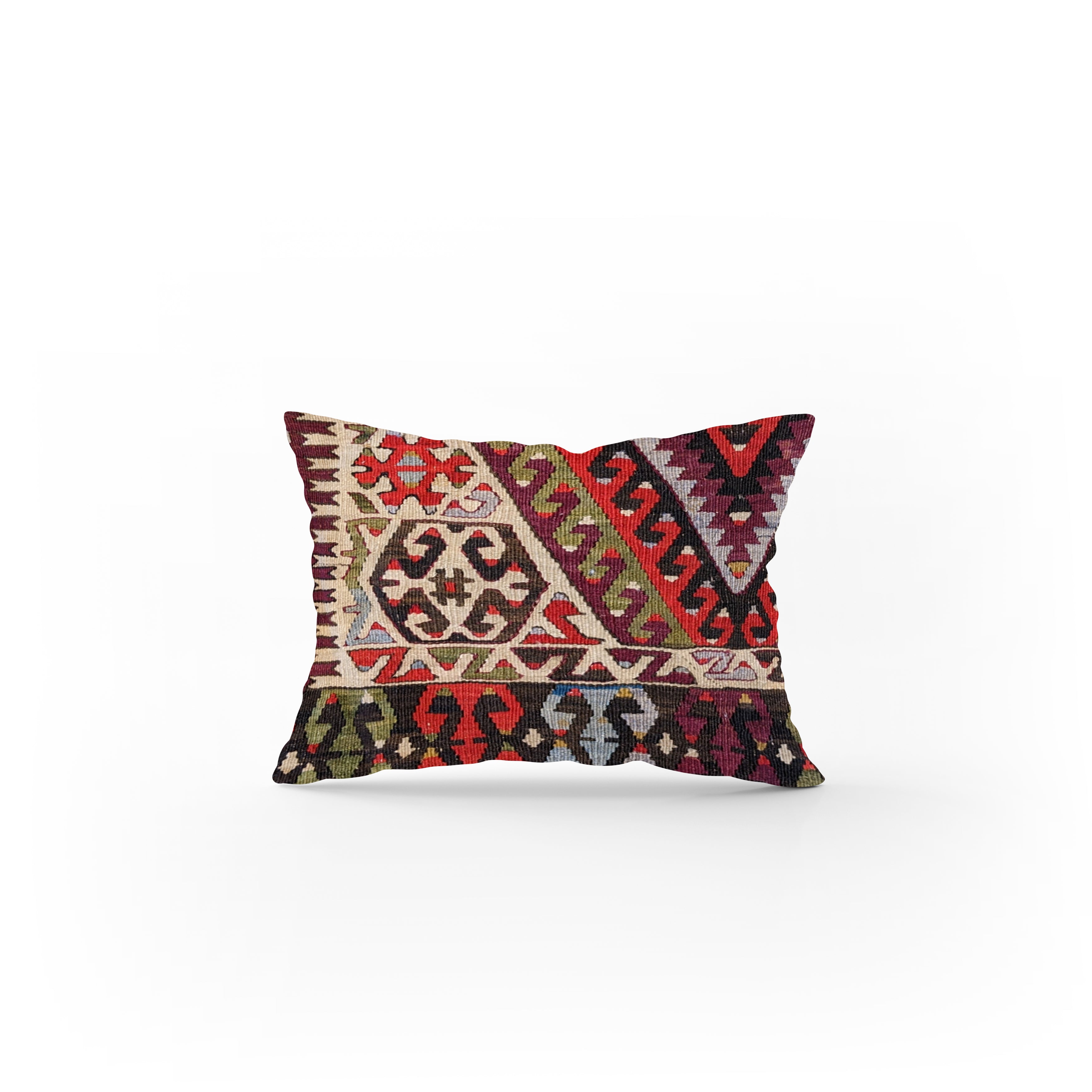 Turkish Kilim Vintage Cushion Cover - 54 x 42 cm - Handmade