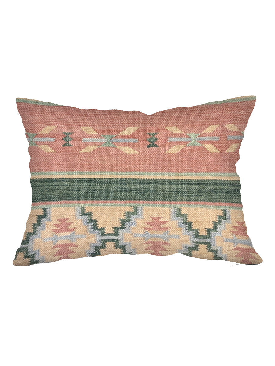 Turkish Kilim Vintage Cushion Cover - 58 x 40 cm - Handmade