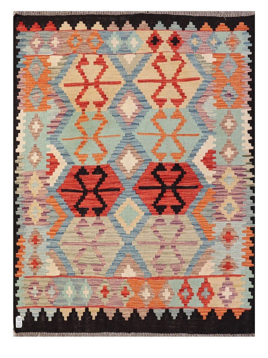Maimana Afghanistan Kilim Rug - 164 x121 cm - Handmade