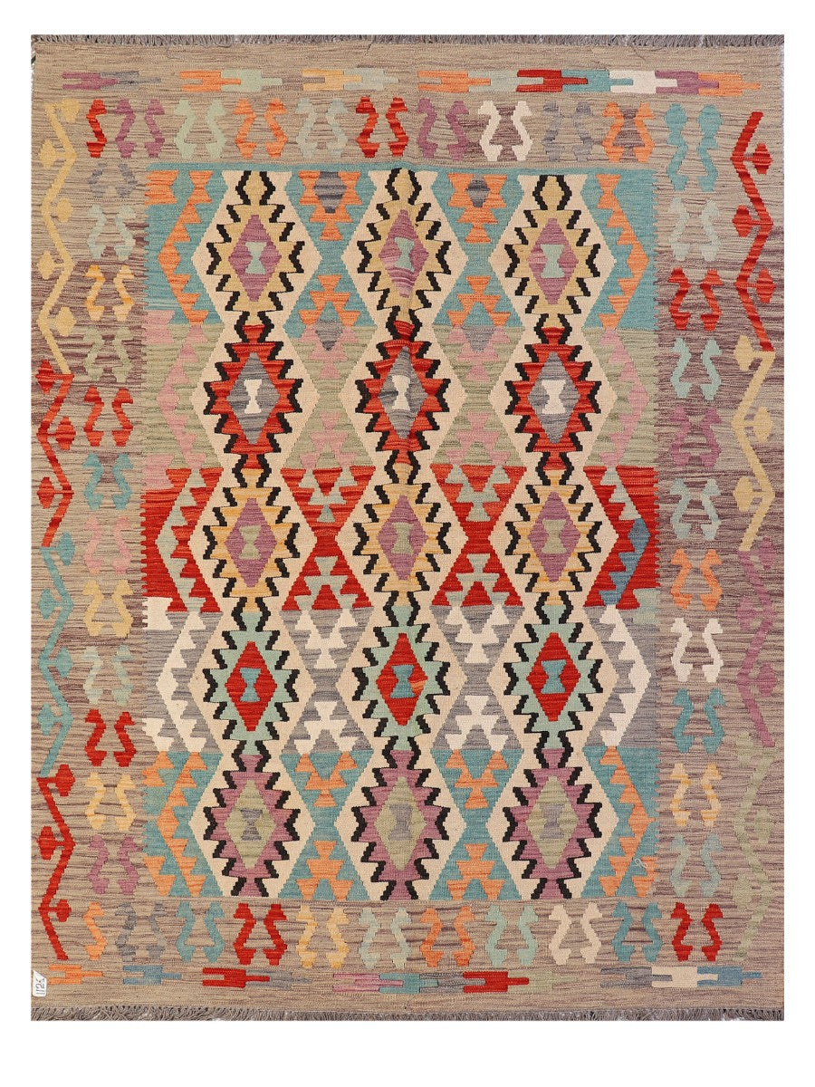 Maimana Afghanistan Kilim Rug - 237 x181 cm - Handmade