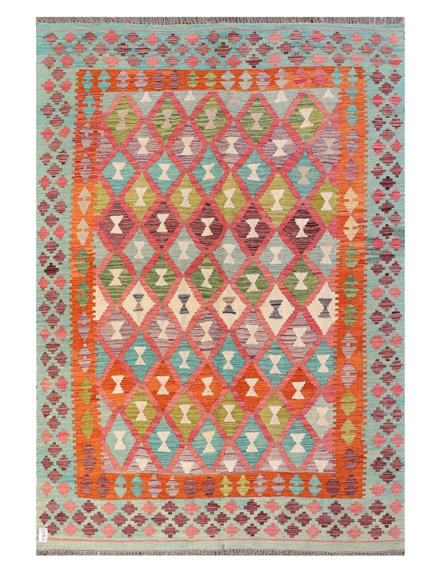 Maimana Afghanistan Kilim Rug - 257 x176 cm - Handmade