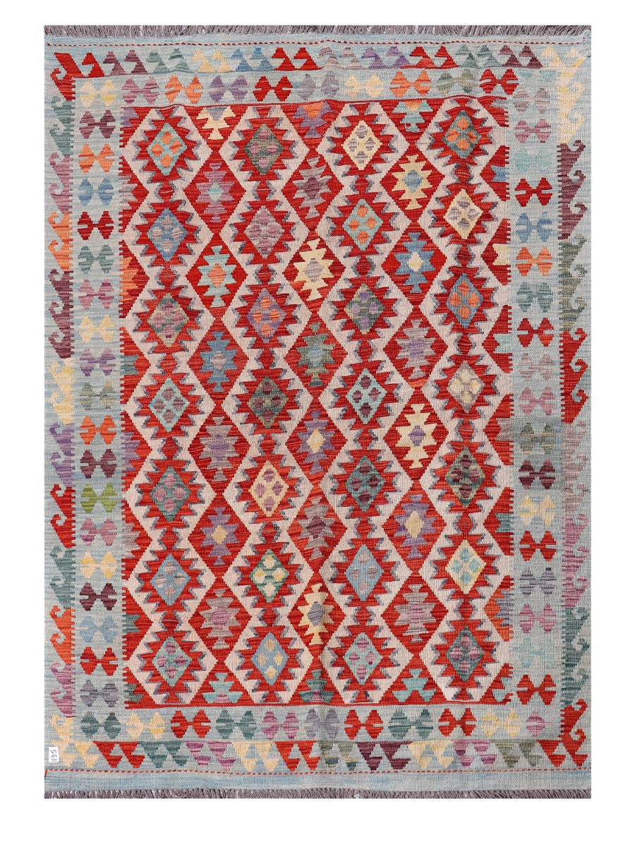 Maimana Afghanistan Kilim Rug - 246 x174 cm - Handmade