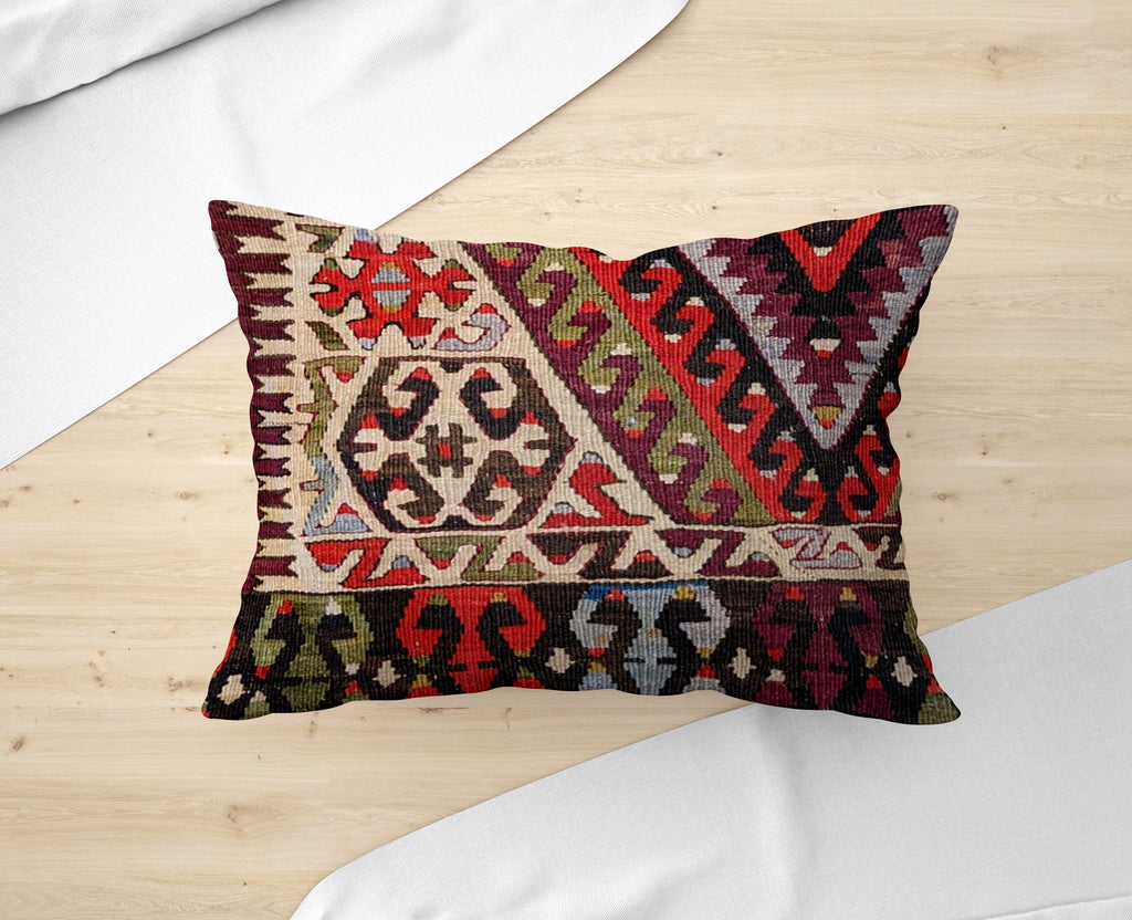 Turkish Kilim Vintage Cushion Cover - 54 x 42 cm - Handmade