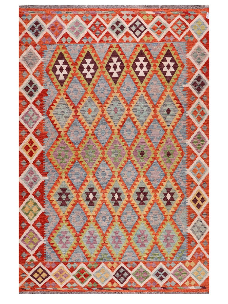Maimana Afghanistan Kilim Rug - 296 x202 cm - Handmade