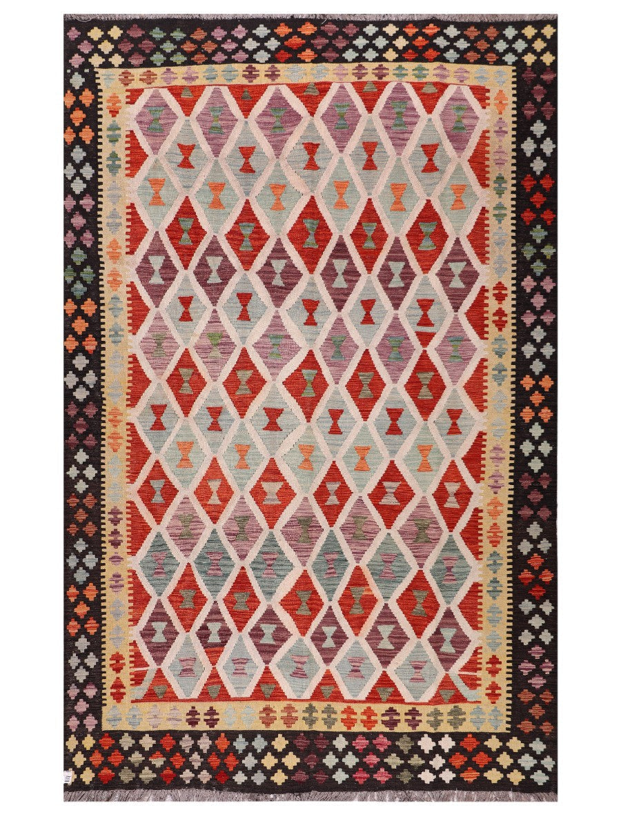 Maimana Afghanistan Kilim Rug - 301 x195 cm - Handmade